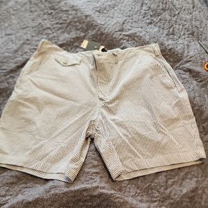 NWT Men's Magaschoni Blue and White Striped Seersucker Shorts